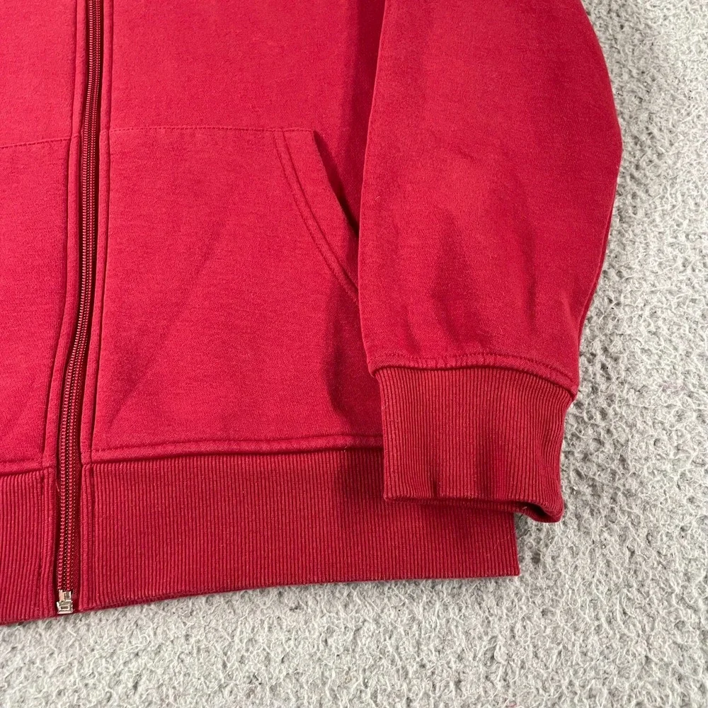 True Religion Mens Red Long‎ Sleeve Pockets Full-Zip Hoodie Size S Streetwear